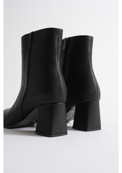 Lucinda Kadın Kışlık Siyah Kalın Topuklu Bot