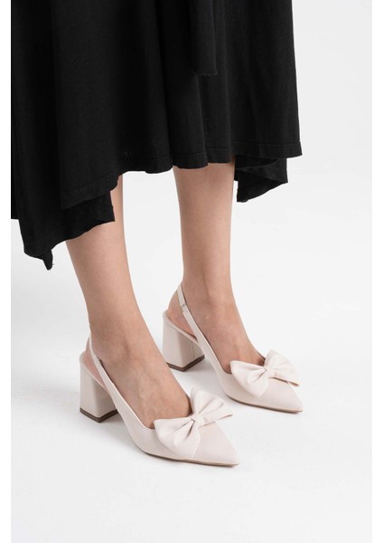 Candy Bej Kadın Topuklu Ayakkabı