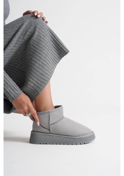 Alina Kadın Gri Kışlık Kürklü Bot fırsatları