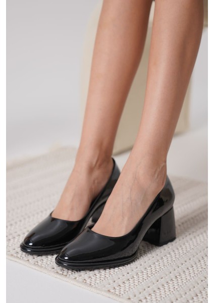 Candie Siyah Rugan Kadın Stiletto