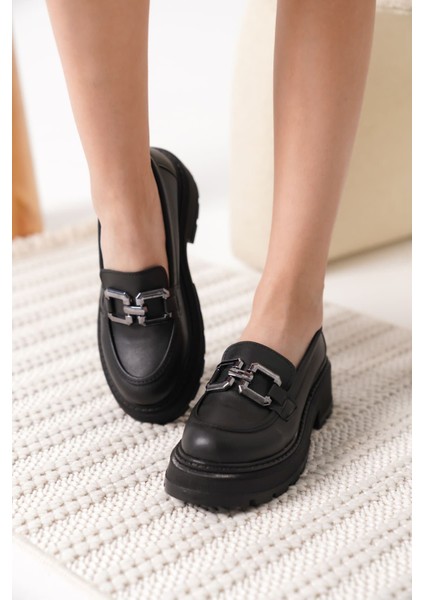 Terry Cilt Siyah Kadın Loafer indirimleri