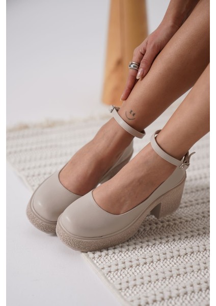 Marla Kadın Bej Bilekten Baretli Günlük Ayakkabı