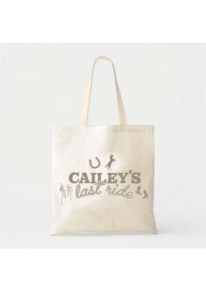 Brides Last Ride Tote - Rustik Rodeo Kanvas, Kişiselleştirilmiş fiyatları