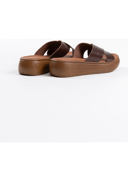 Fayn Acı Kahve Hakiki Deri Terlik