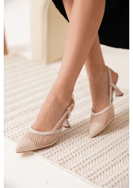 Winstey Kadın Bej Topuklu Ayakkabı