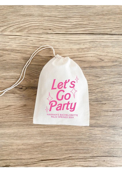 Bekarlığa Veda Partisi Hediye Çantaları: Retro Pembe Muslin - Kişiselleştirilmiş Seçenekler fiyatları