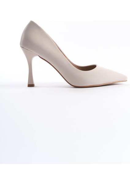 Jessica Kadın Bej Saten Stiletto