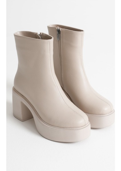 Keti Kadın Bej Topuklu Bot modelleri