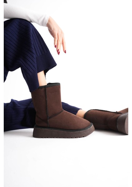 Anisa Kadın Acı Kahve Kışlık Kürklü Bot