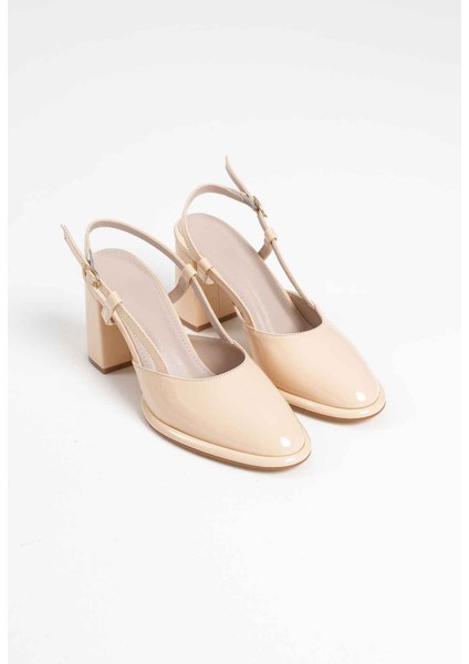 Denma Açık Sarı Rugan Kadın Topuklu Ayakkabı fiyatları