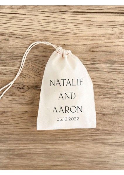 Kişiye Özel Düğün Hediye Çantası - Tarihli Özel Isimler, Muslin fiyatları