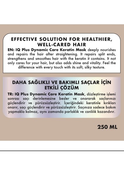 Iq Plus Professıonal Keratinli ve Besleyici Saçı Kökten Uca Besleyen Maske 250 ml Fm fiyatları