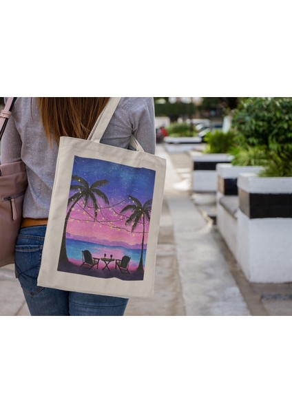 Hawaii Tote Çanta - Şirin Tote Çanta, Tote Çanta, Estetik Tote Çanta, Estetik Tote Çanta, Kitap Çantası, Alışveriş Çantası, Hediye Tote Çanta modelleri