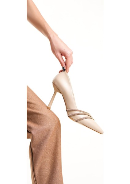 Sonya Nude Taşlı Kadın Ayakkabı