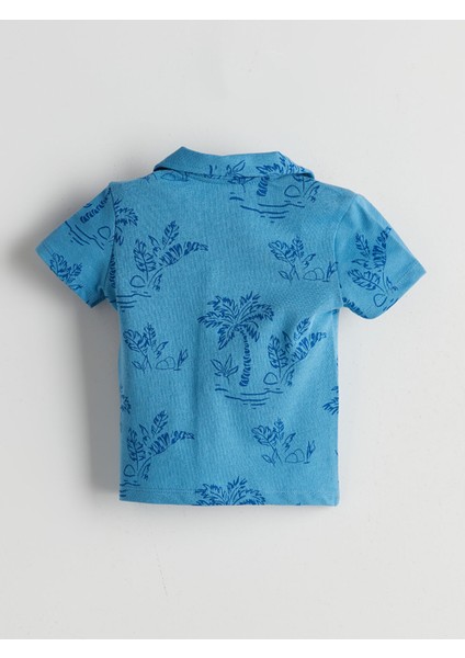 Yeni Sezon Baskılı Erkek Bebek Gömlek ve Şort 2'li modelleri