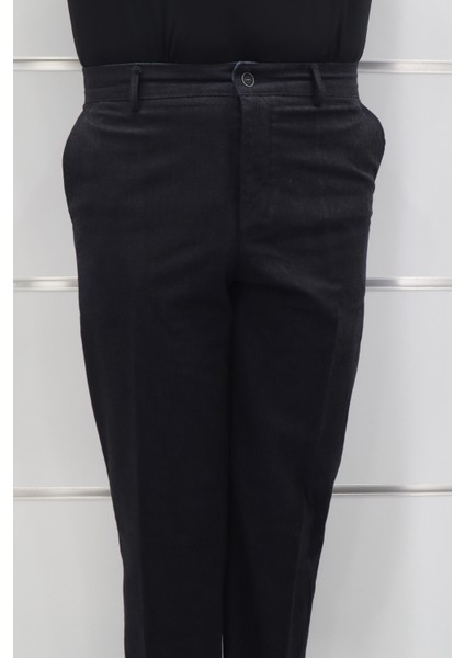 Fistan Store Erkek Düz Yüksek Bel Rahat Kesim Yandan Cepli Boru Paça Büyük Beden Kışlık Keten Pantolon fiyatları