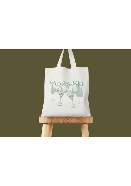 Apres Ski Tote Çanta - Kanvas Pamuk, Küçük Veya Büyük fiyatları