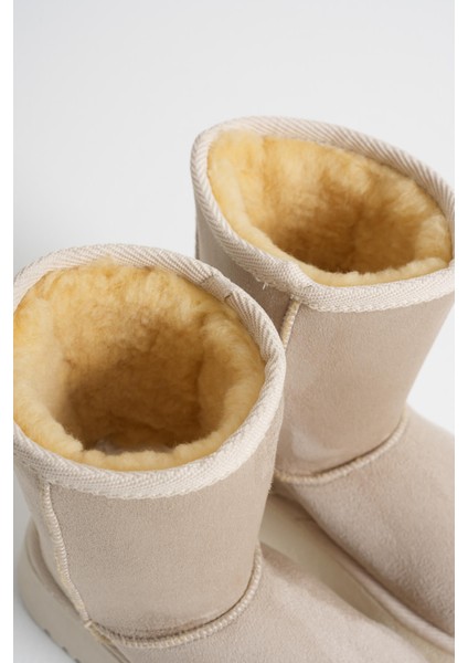 Anisa Kadın Bej Kışlık Kürklü Bot indirimleri