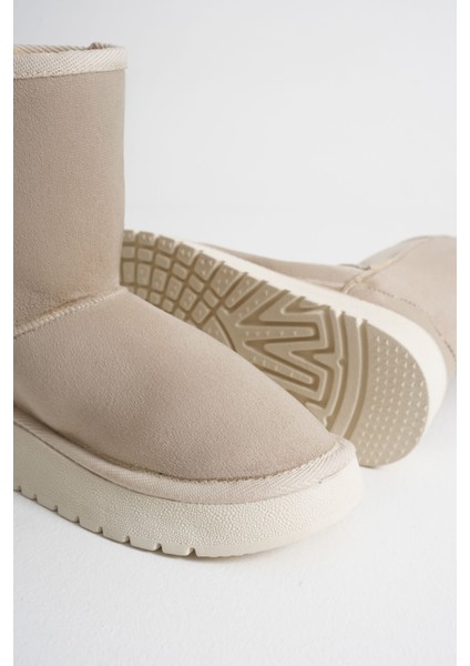 Anisa Kadın Bej Kışlık Kürklü Bot