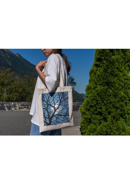 Starlight Branches Tote Çanta - Şirin Tote Çanta, Estetik Tote Çanta, Hediye Tote Çanta, Kanvas Çanta, En Iyi Tote Çantalar, Tote Çanta, Estetik Tote Çanta fiyatları