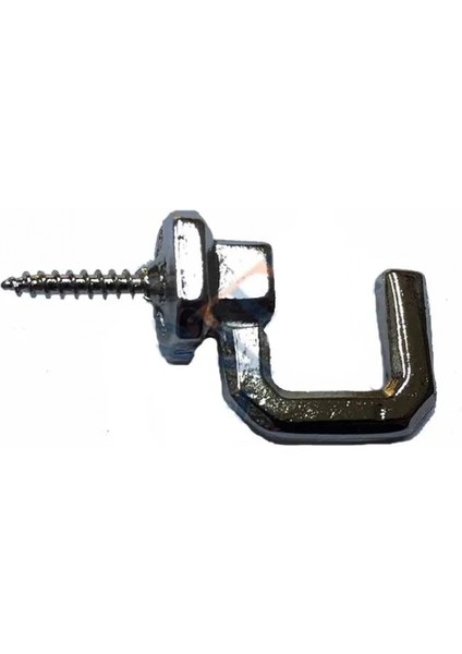 Vidalı Kanca, Askı Büyük - 15x23mm, Nikel - 1 Adet