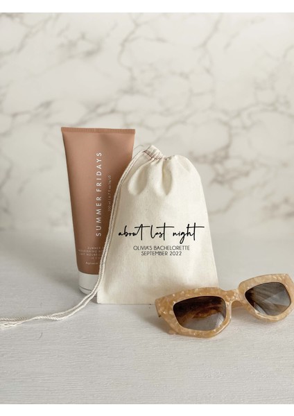Kişiselleştirilmiş Muslin Hangover Seti Çantaları: Bekarlığa Veda Partisi Hediyeleri fiyatları