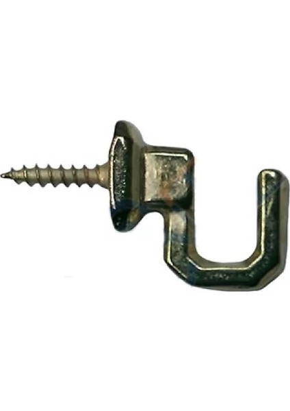 Vidalı Kanca, Askı Küçük - 15x18mm, Sarı - 1 Adet