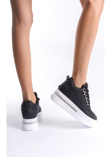 Alice Siyah Kadın Gizli Topuklu Sneaker