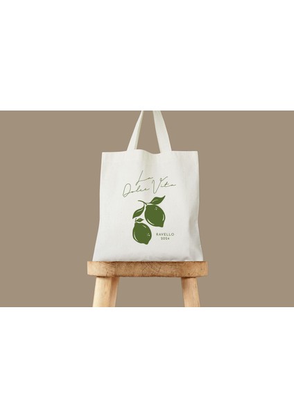 Limon Tote Çanta: Pamuklu Kanvas - Düğünler Için Kişiselleştirilmiş fiyatları