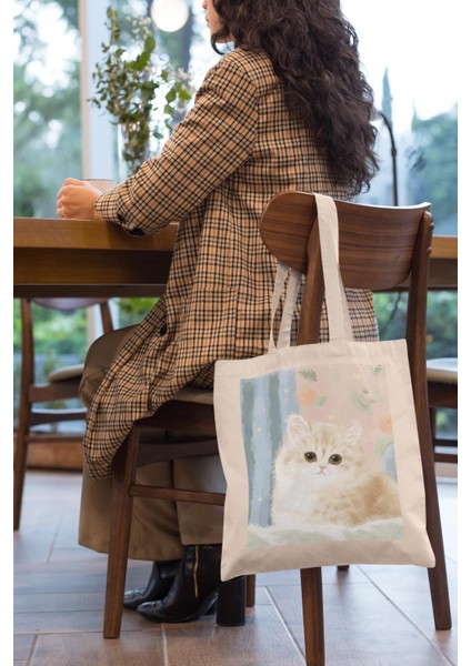 Sevimli Kedi Tote Çantası - Şirin Tote Çantalar, En Iyi Tote Çantalar, Estetik Kitap Çantaları, Alışveriş Çantaları, Şirin Çantalar, En Iyi Çantalar, Kedi Tote Çantaları modelleri