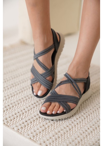 Fame Siyah Kadın Sandalet indirimleri