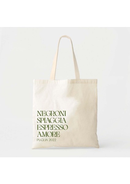 Hoş Geldiniz Tote Çantası: Italya Tasarımı - Özel Pamuklu Kanvas fiyatları