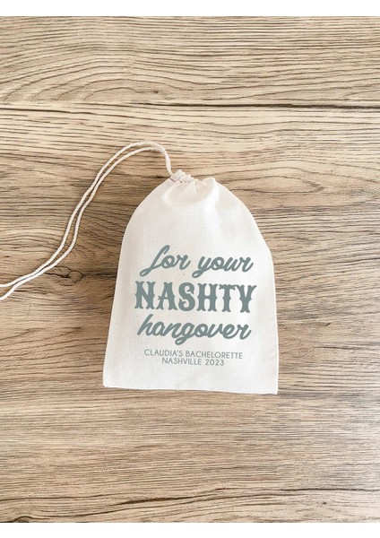 Hangover Hediye Çantası: Bekarlığa Veda Partisi Için Nashty Muslin (4x6 Ila 8X10")
