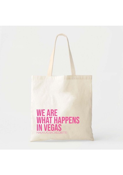 Vegas Bekarlığa Veda Tote, Pamuklu Kanvas Özel Çantalar (Kişiselleştirilmiş Seçenekler)