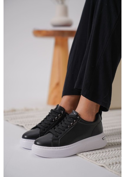 Nova Kadın Gümüş Detaylı Siyah Sneaker fırsatları