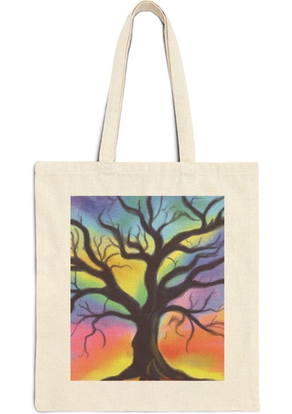 Aurora Borealis Ağacı Tote Çantası - Şirin Tote Çantalar, Estetik Tote Çanta, Tote Çanta, Kitap Çantası, Kanvas Tote Çanta, Alışveriş Çantası fiyatları