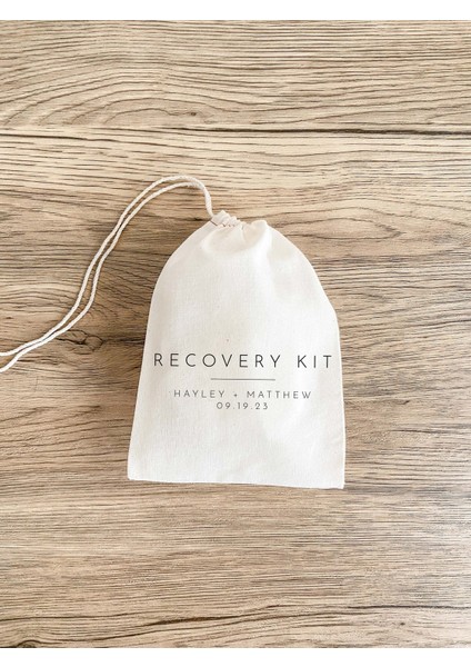 Kişiselleştirilmiş Düğün Hangover Seti Çantaları - Muslin Parti Hediyelik Keseleri