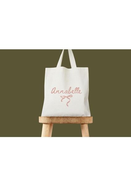 Kişiselleştirilmiş Fiyonklu Tote Çanta: Nedime Veya Bekarlığa Veda Hediyesi