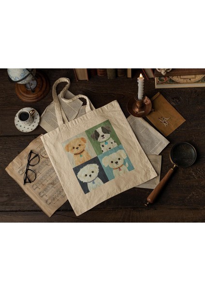 Köpek Portreleri Tote Çantası