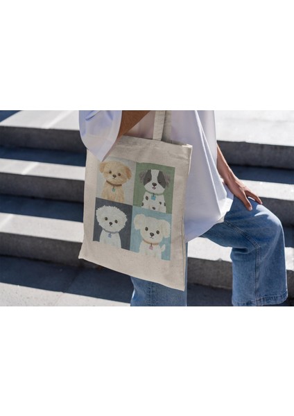 Köpek Portreleri Tote Çantası modelleri