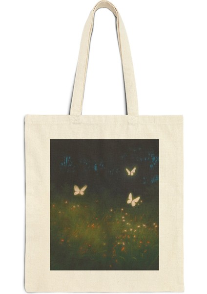 Parlayan Kelebekler Tote Çantası - Sevimli Tote Çanta Koleksiyonu, Estetik Kitap Çantası, Sevimli Kitap Çantaları fiyatları