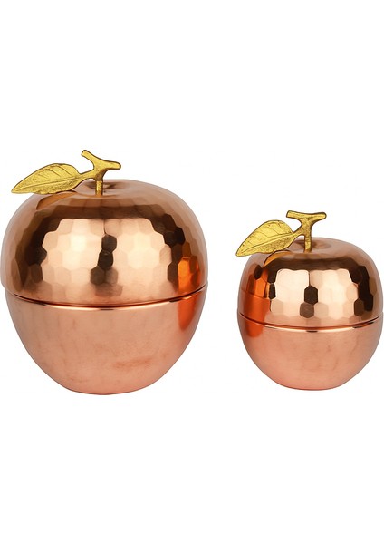 El Yapımı Gold Bakır Şekerlik ve Çerezlik Seti