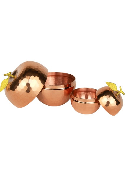 El Yapımı Gold Bakır Şekerlik ve Çerezlik Seti fiyatları