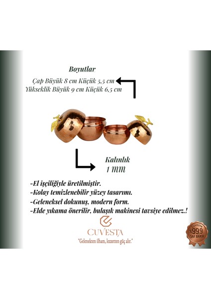 El Yapımı Gold Bakır Şekerlik ve Çerezlik Seti indirimleri