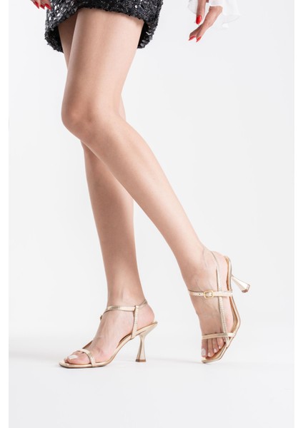 Rossie Kadın Altın Topuklu Sandalet indirimleri