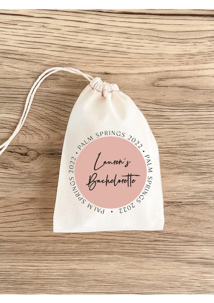Kişiselleştirilmiş Bekarlığa Veda Hediye Çantaları - Özel Yazılı Muslin Bağcıklı