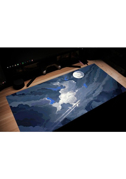 Oyun Veya Masa Başında Çalışmak Için Fly To The Moon Mouse Pad