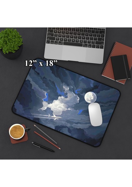 Oyun Veya Masa Başında Çalışmak Için Fly To The Moon Mouse Pad modelleri