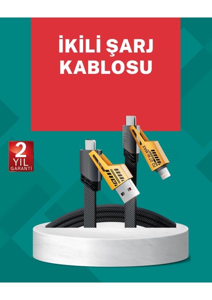 Akıllı Telefon Tablet Laptop Uyumlu 65W Güçlü Veri Kablosu