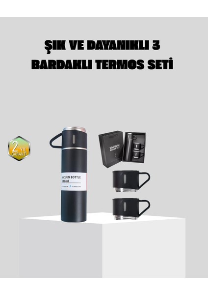 Xmpdby Paslanmaz Çelik 500 ml Termos Seti – 8 Saat Isı Koruma, Vakumlu, Sızdırmaz ve Taşınabilir